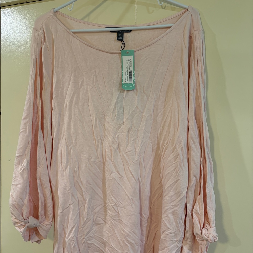Market & Spruce Layari Open Sleeve French Terry Knit Top Women’s XL